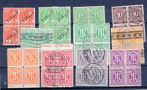 GERMANY BIZONA - BERLIN,  DIFFERENT BLOCKS OF 4, USED - Picture 1 of 1