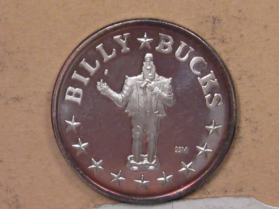 Billy Buck 1 Oncia Troy .999 Argento SSM Rotondo Monica/Res. Scrivania #24 - Immagine 1 di 4