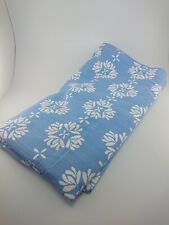 Blue White Duvet Cover Floral Pattern Standard Double Two Sided Bedding Bed