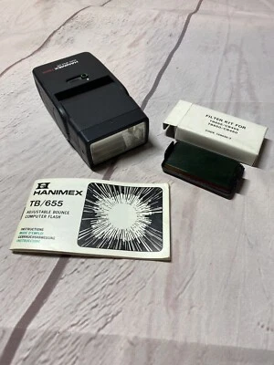 Hanimex TB655 Flash tiristor automático para cámara Canon Nikon Pentax con kit de filtro Foto 1 de 4