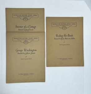 Vintage Instructor Picture Study Series Art Prints subject number 31, 32 and 34 - Picture 1 of 22