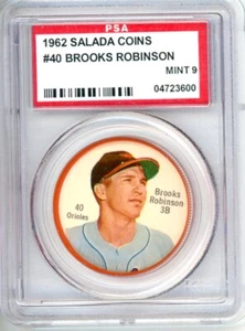 1962 Salada Coins Brooks Robinson 40 PSA 9 Orioles 13074 - Bild 1 von 1