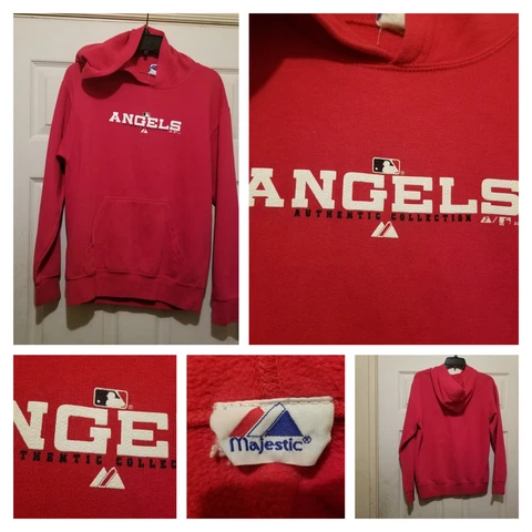 Anaheim Angels Hoodie Mens Small Red MLB Baseball Sweater Los Angeles Angels Cover