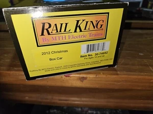 MTH RAILKING O Scale Electric Trains 2012 Christmas Box Car, SEE PHOTOS - Picture 1 of 9