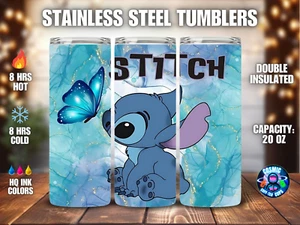 Stitch Tumbler Sublimated Insulated Stainless Steel Stitch Coffee Cup - Picture 1 of 10