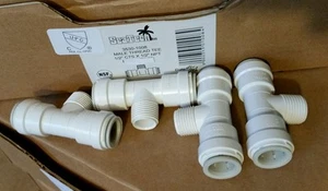 (Qty-4) SeaTech 3530‑1008 MALE  THREAD TEE ‑ 1/2 CTS x 1/2 NPT.      4 pc lot - Picture 1 of 2