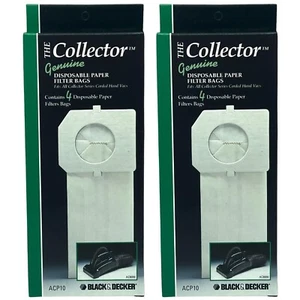 ACP10 Black & Decker The Collector Disposable Paper Filter Bags (8) for AC8000 - Picture 1 of 3