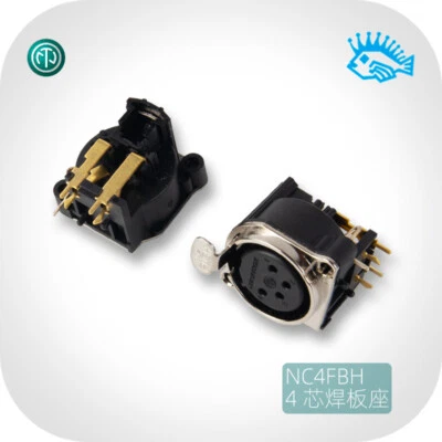 Neutrik NC4FBH cuatro pines XLR zócalo placa de soldadura enchufe de auriculares equilibrado Foto 1 de 4
