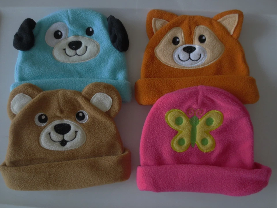 NOVO Chapéu de Lã Animal Menino Menina Infantil 12 Meses Cachorro Borboleta - Imagem 1 de 1