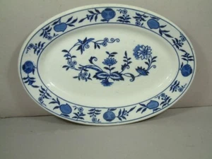 Shenango China Blue Onion Restaurant Ware Oval Serving Dish 9.5" Antique LOOK! - Picture 1 of 6