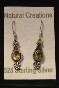 Sterlingsilber und Citrin Ohrringe --- Menge 1411 - Bild 1 von 1