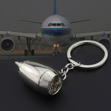 New Metal 3D Aviation Plane Engine Model Keychains Mini Jet Engine Keyrings Gift