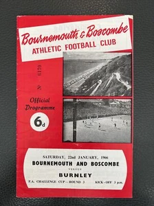 22.1.1966. Bournemouth & Boscombe v Burnley (FA Cup 3rd Round). - Picture 1 of 2
