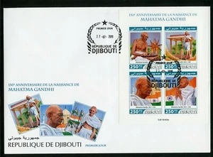 DJIBOUTI 2019 150th ANNIVERSARY OF MAHATMA GANDHI SHEET FDC - Picture 1 of 1