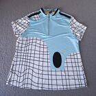 Jamie Sadock Golf Shirt Womens 2XL Blue 1/4 Zip Abstract Printed Sports 21116