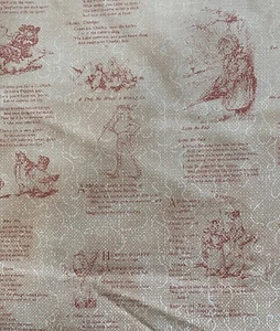 Clothworks Lullaby Fabric Iron Orchid Designs Nursery Rhyme Pink BTY 44” Wide - Picture 1 of 3