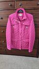 Michael Kors women's new without tags pink color quilted hooded jacket Size S