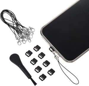 10 SZTUK USB C Anti Dust Plug C Cover Cap Telefon Typ C Pyłoszczelny czarny - Zdjęcie 1 z 8