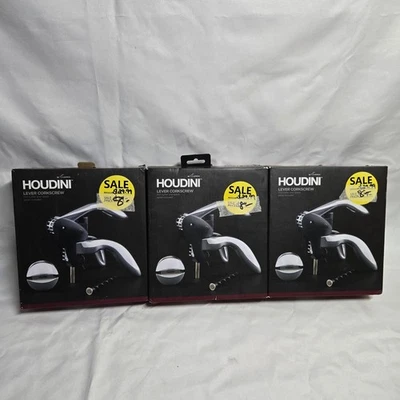 NUEVO Sacacorchos Houdini Palanca Conejo Abridor de Vino Negro Cortador de Lámina Repuesto Espiral (3) Foto 1 de 3