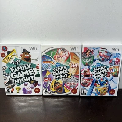 Hasbro Family Game Night 1, 2 & 3 (Nintendo Wii, 2010) COMPLETE - Image 1 of 4