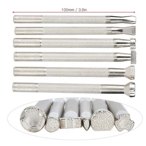 (6St) 6Pcs Punziereisen Set Zur Kunstvollen Bearbeitung Von Leder  - Bild 1 von 9