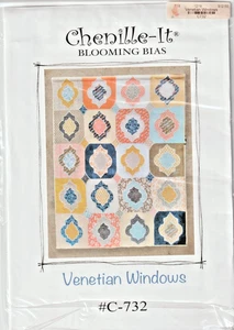 Venetian Windows - QUILT PATTERN - Chenille It - 62" x 77.5" - Picture 1 of 3
