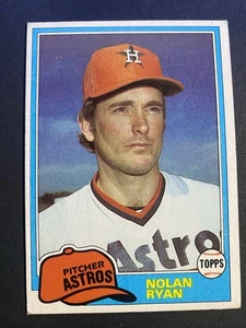 1981 Topps Baseball Nolan Ryan Houston Astros Card #240 Hall of Famer (f) - Picture 1 of 2