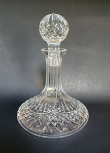 Waterford Crystal LISMORE Ships's Decanter W/Stopper 10" High Signed Excellent - Picture 1 of 13