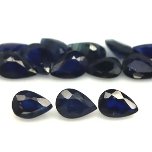 6.55 CT. Heated 15Pcs Blue Sapphire Madagascar Pear - Picture 1 of 4