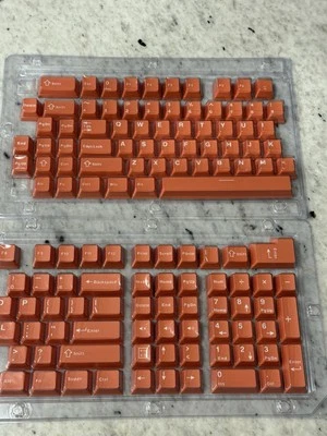 126 Cherry  Profile Orange Mechanical Keyboard Key Cap Set New - Image 1 of 4