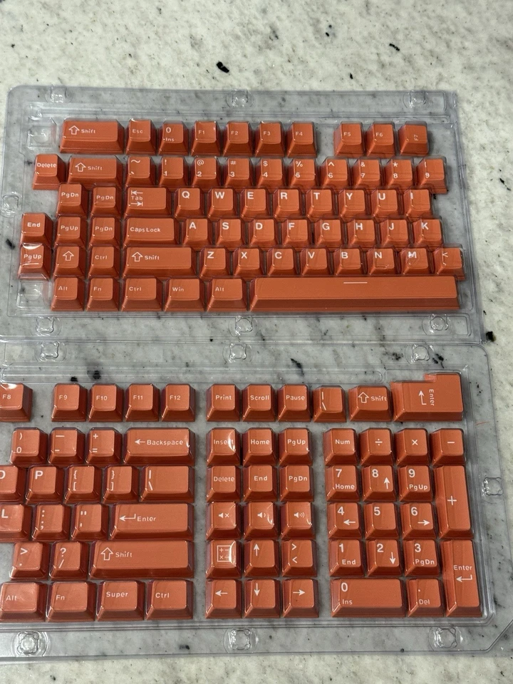 126 Cherry  Profile Orange Mechanical Keyboard Key Cap Set New - Image 1 of 4