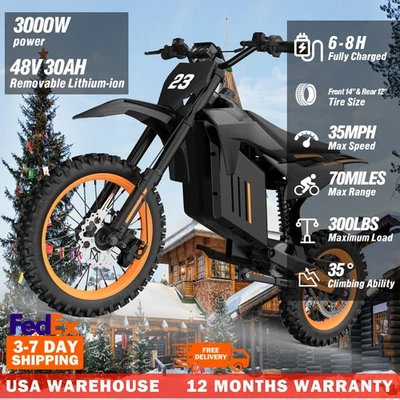 Bicicleta Eléctrica Pazolle X1 Delantera 14" y Trasera 12" 48V 3000W 30Ah Envío Gratis Ebike Foto 1 de 4