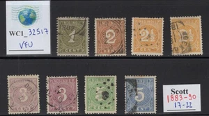 WC1_32517 DUTCH INDIES. Nice 1883-90 set. Sc.17-22. Used - Picture 1 of 1