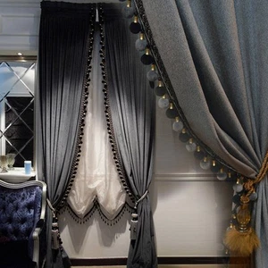 Luxury Curtain for Living Room Blackout Velvet 2 Panels Curtains Set Luxury T... - Picture 1 of 7