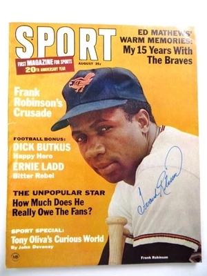 Frank Robinson Signed Autographed Magazine SPORT 1966 Orioles JSA AG71446 - Image 1 of 4