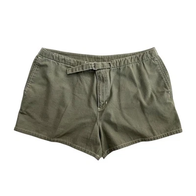 Vintage Y2K Old Navy Womens Low Rise Shorts Khaki Size 12 Utility Microshorts - Image 1 of 4