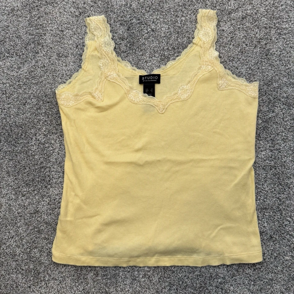 Camiseta sin mangas Y2K Cami S encaje suave niña coqueta capas verano Fairycore femenina Foto 1 de 4