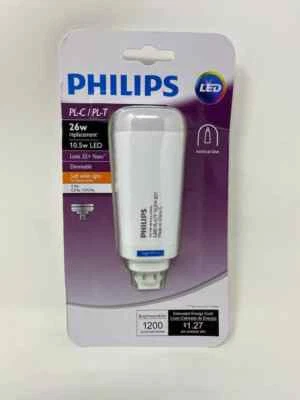 Philips 26W Equivalent Soft White PL-C/T 4-Pin Vertical Orientation LED Tube - Image 1 of 2