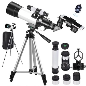 70mm Aperture 400mm AZ Mount Astronomical Refracting Telescope 300X High Tripod - Picture 1 of 15