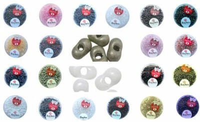 Rayher Glasperlen Papillon-Rocailles (Farfalle/Schmetterlingsperlen) 3,2 x 6,5mm