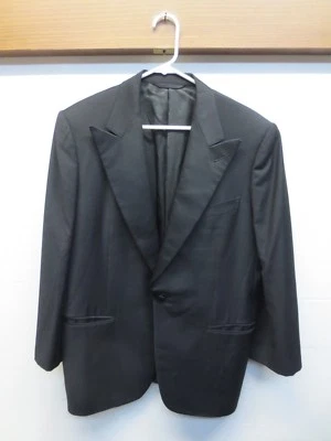 Abrigo de cena de esmoquin Ermenegildo Zegna para hombre negro fino peinado Super 100's 40R Foto 1 de 4