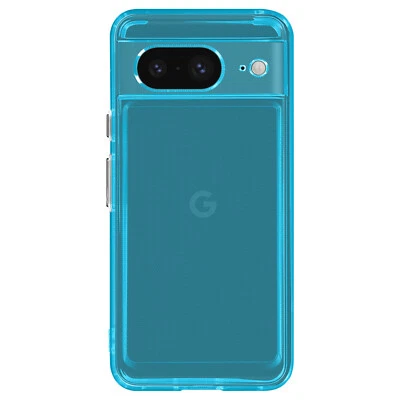 AVIZAR Cover per Google Pixel 8 silicone flessibile Classic Case celeste traslucido