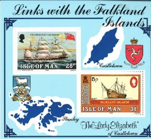 ISLE OF MAN STAMPS 1984 LINKS WITH THE FALKLAND ISLANDS MINIATURE SHEET MINT - Image 1 of 1
