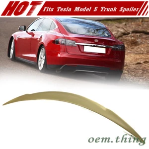2012-2025 Fit FOR Tesla Model S 4D Sedan DTO High V Type Trunk Spoiler Unpainted - Picture 1 of 4