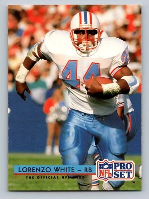 1992 Pro Set #188 Lorenzo White   Houston Oilers - Image 1 of 2