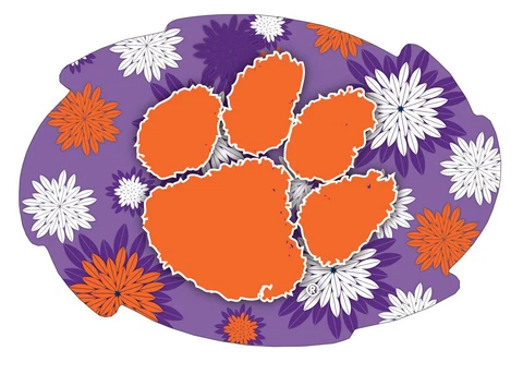 CLEMSON FLORAL SWIRL MAGNET-CLEMSON TIGERS CAR MAGNET-NEW FOR 2016! Cover