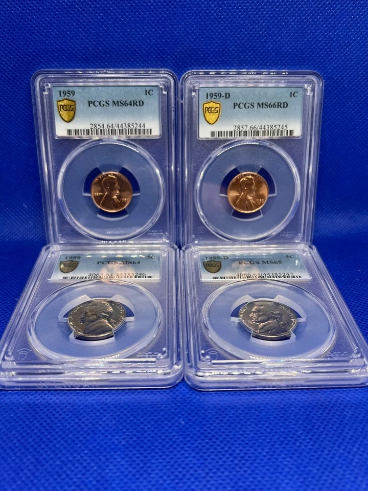 1959 Juego Como Nuevo PCGS Juego Completo MS64/65/66 Algunos RD Top 18 PCGS Conjunto Registro Foto 1 de 4