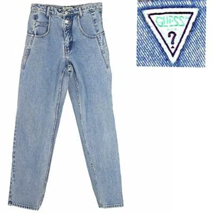 Vintage Guess Triangle High Waist Denim Mom Jeans 1980er 1990er 30" Taille / Größe 12 - Bild 1 von 6