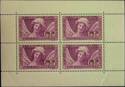 Francia. MNH Yvert 256 (4) . 1930. 1 ´50 F + 3 ´50 F,Lila,Kleinbogen Von Vier Se