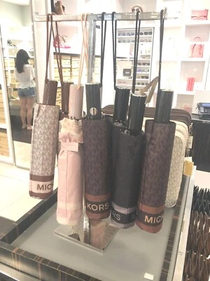 Paraguas Michael Kors Mujer Dama Diseñador Estilo MK Firma Moda Para Lluvia Foto 1 de 4